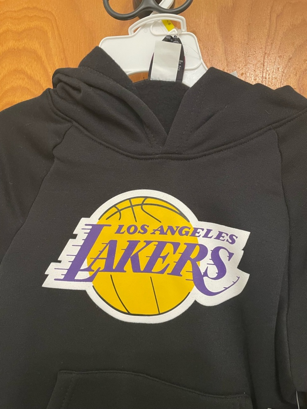 NBA Los Angeles Lakers Black Pullover Hoodie with Yellow & Purple Logo